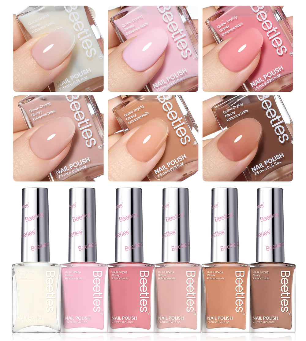 Beetles Jelly Nail Polish Set fast-dry application supports quick manicures.