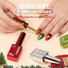 Beetles Jingle Jewels gold shade for luxe chrome nails and statement style.