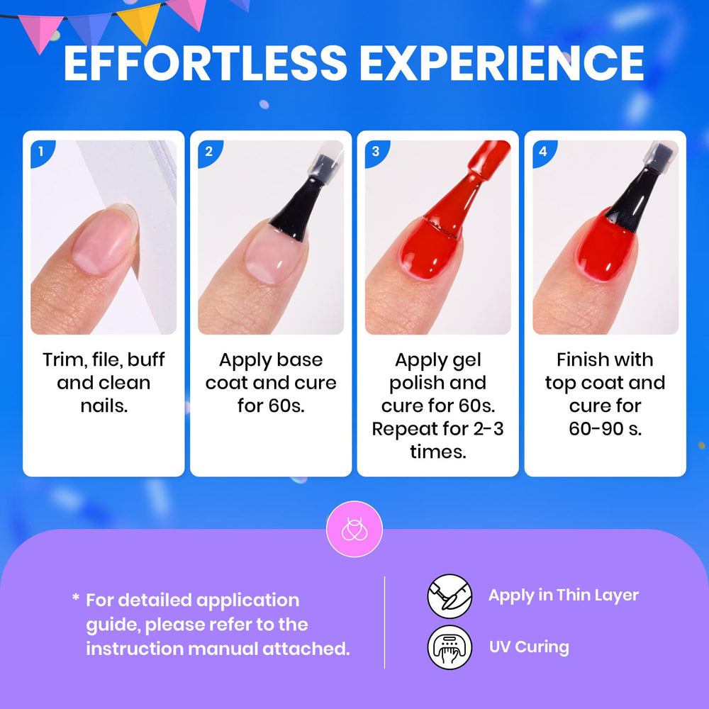 Beetles LED-compatible curing for quick, salon-like results.