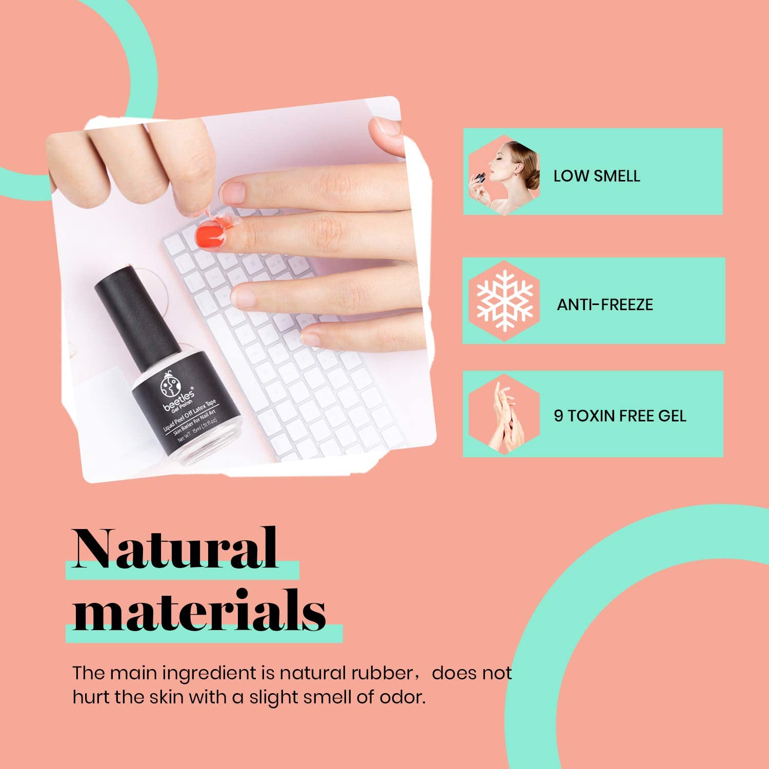 Beetles Liquid Latex step-by-step guide supports precise nail art application