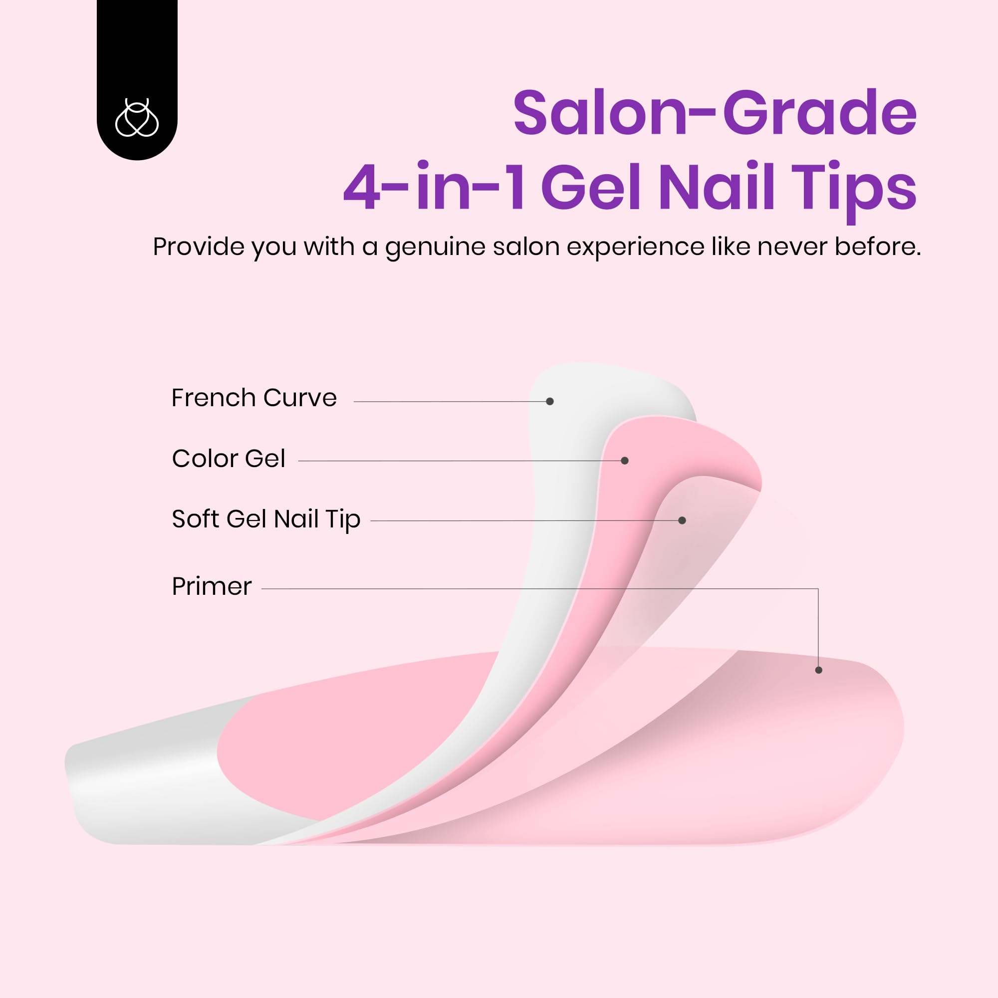 Beetles medium almond nails with white tips offering versatile style.