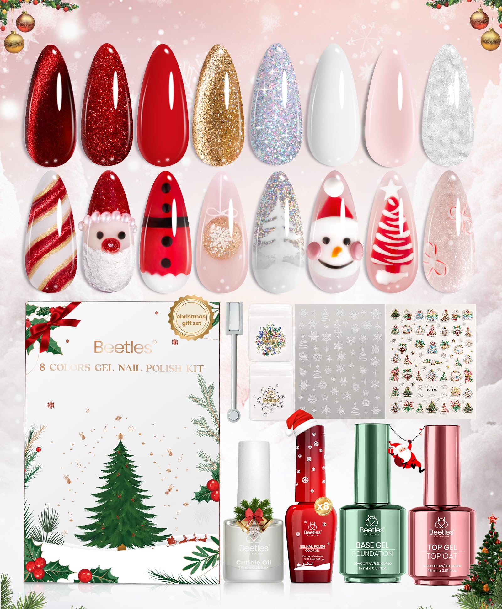 Beetles Merry Glow set box—festive packaging perfect for gifting