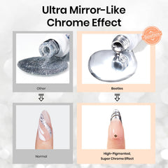 Beetles metallic liner nail art shows a sleek foiled finish for chic designs.