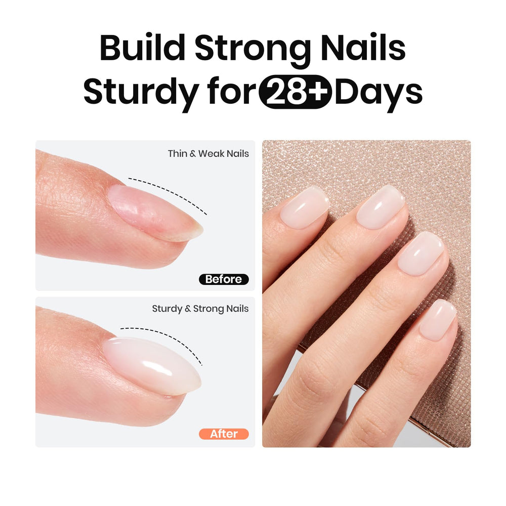 Beetles Milky White Rubber Base Gel Polish brush-apply shows easy self-leveling finish