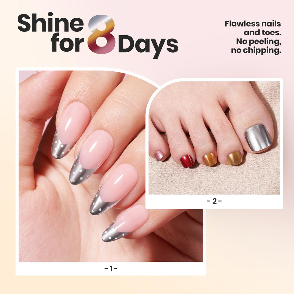 Beetles Mirror Nail Polish quick-dry formula dries fast without UV light.