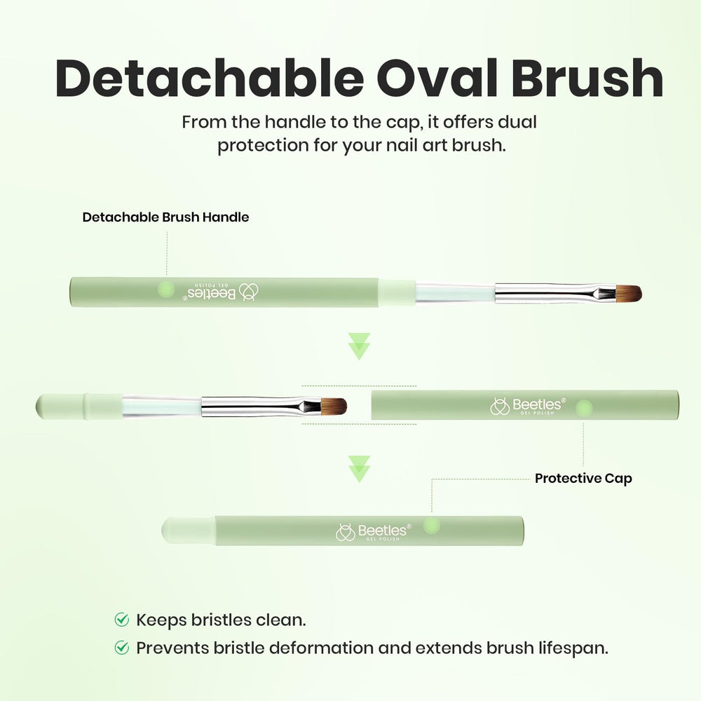Beetles Nail Art Brush premium fiber provides durable, deformation-resistant performance.