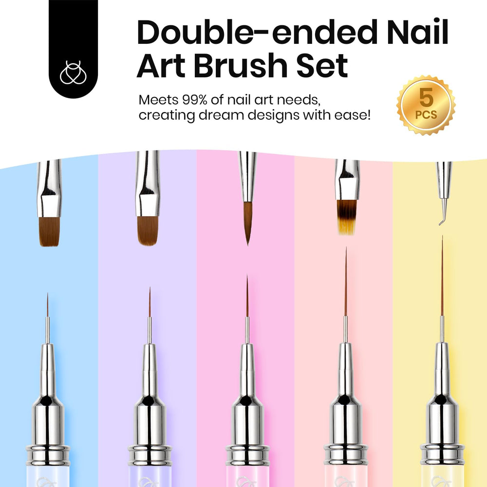 Beetles Nail Art Brushes flat brush for clean edge application and smooth gel