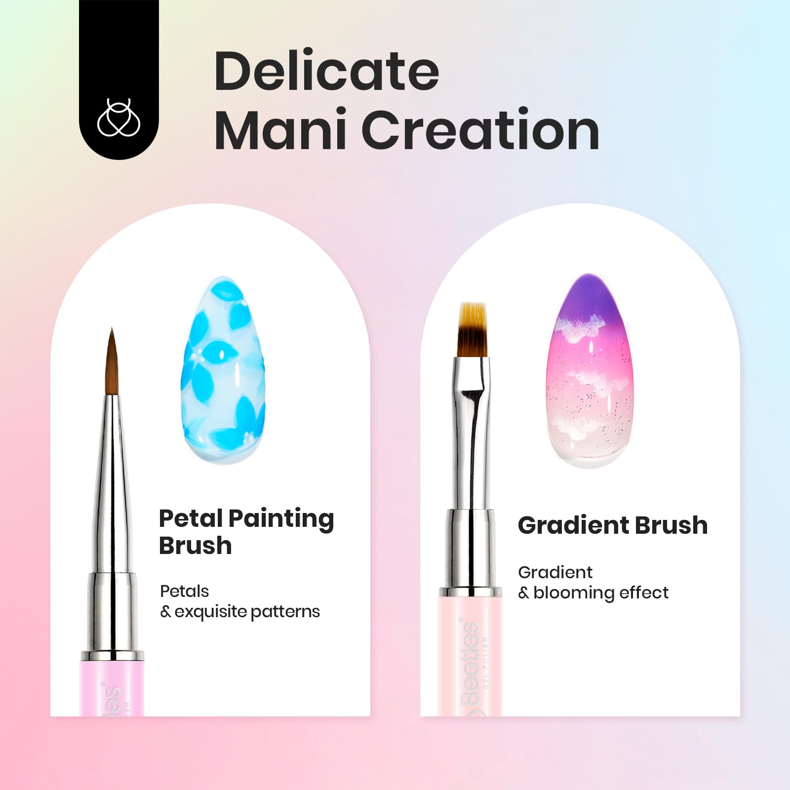 Beetles Nail Art Brushes petal painting brush for floral details