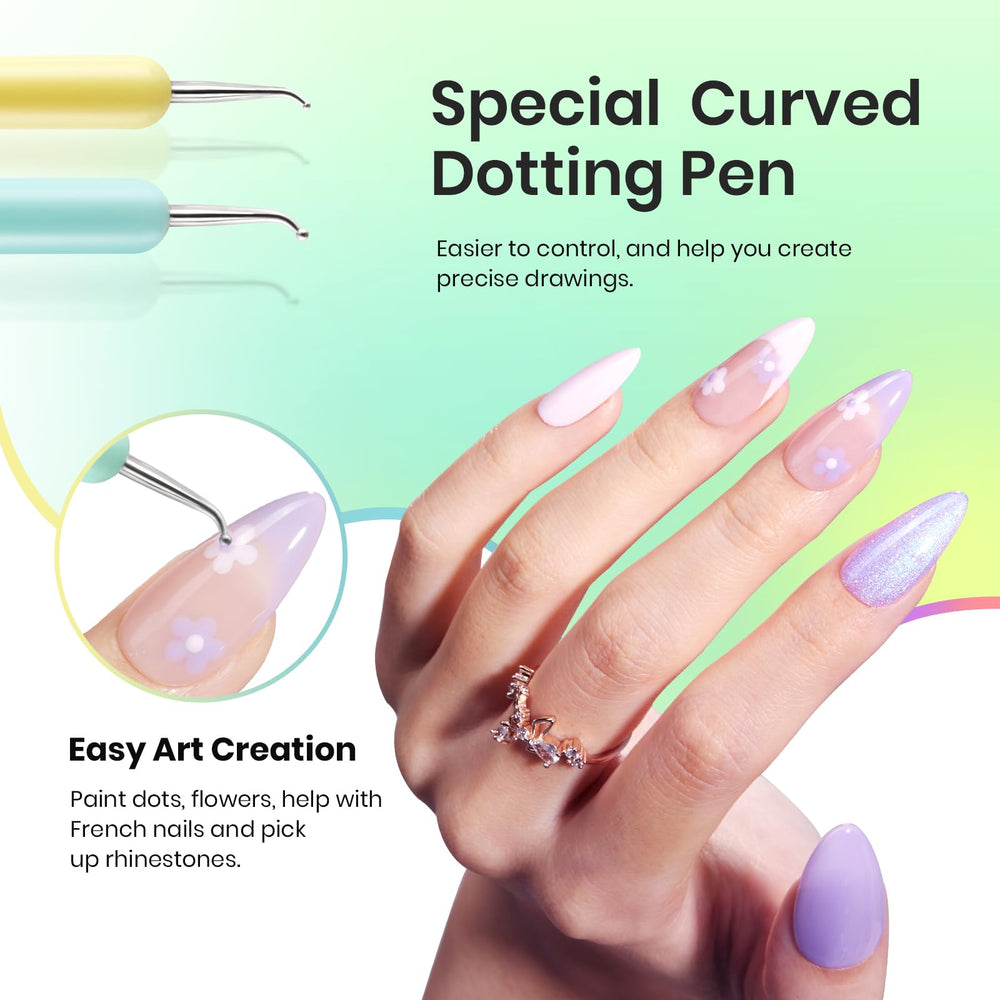 Beetles Nail Art Clean Up Brushes—arc-design dotter provides clear viewing while working.