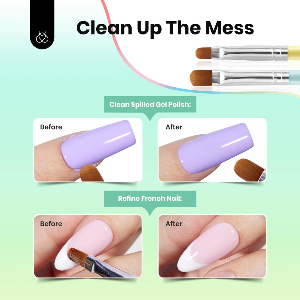 Beetles Nail Art Clean Up Brushes—dotting pen end for accurate rhinestone placement.