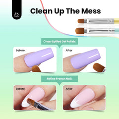 Beetles Nail Art Clean Up Brushes—dotting pen end for accurate rhinestone placement.