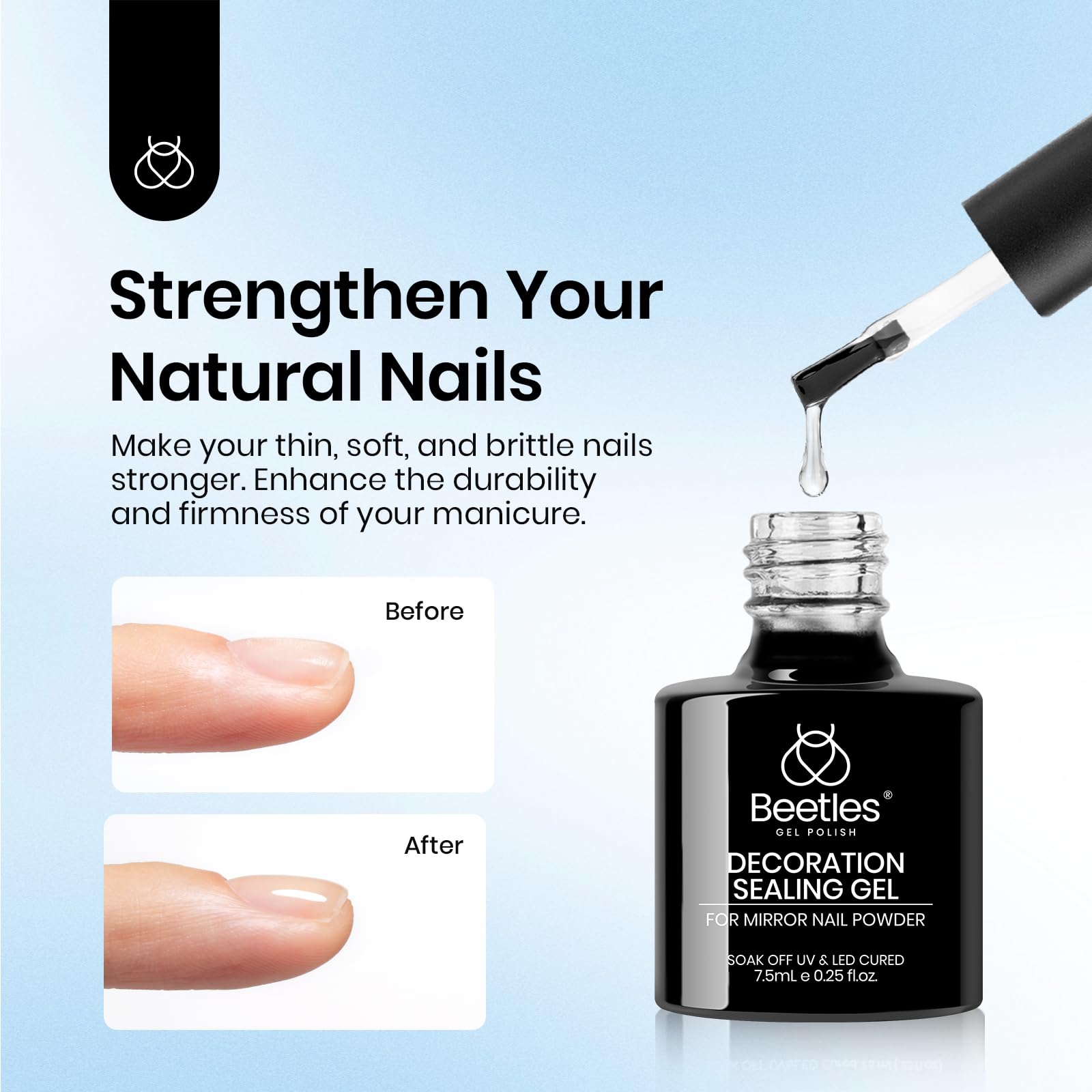 Beetles Nail Art Decor shows a smooth surface for molding and reinforcement at home