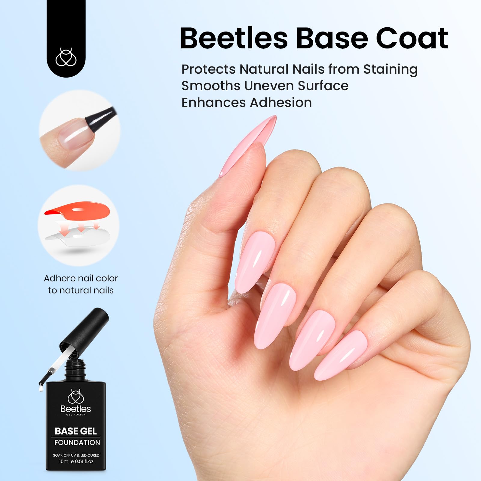 Beetles gel top coat ideal for Halloween nail art with lasting gloss.