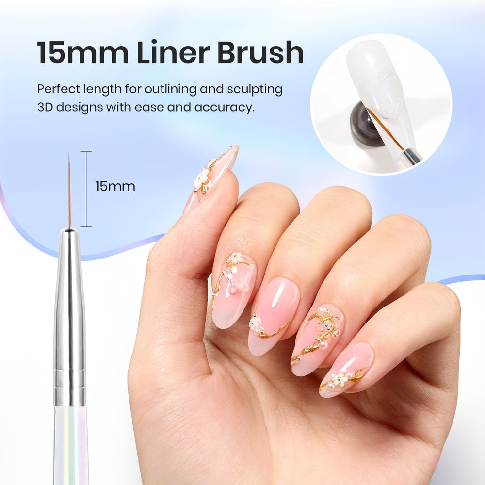 Beetles nail art pearls tweezers buffers for finishing touches.