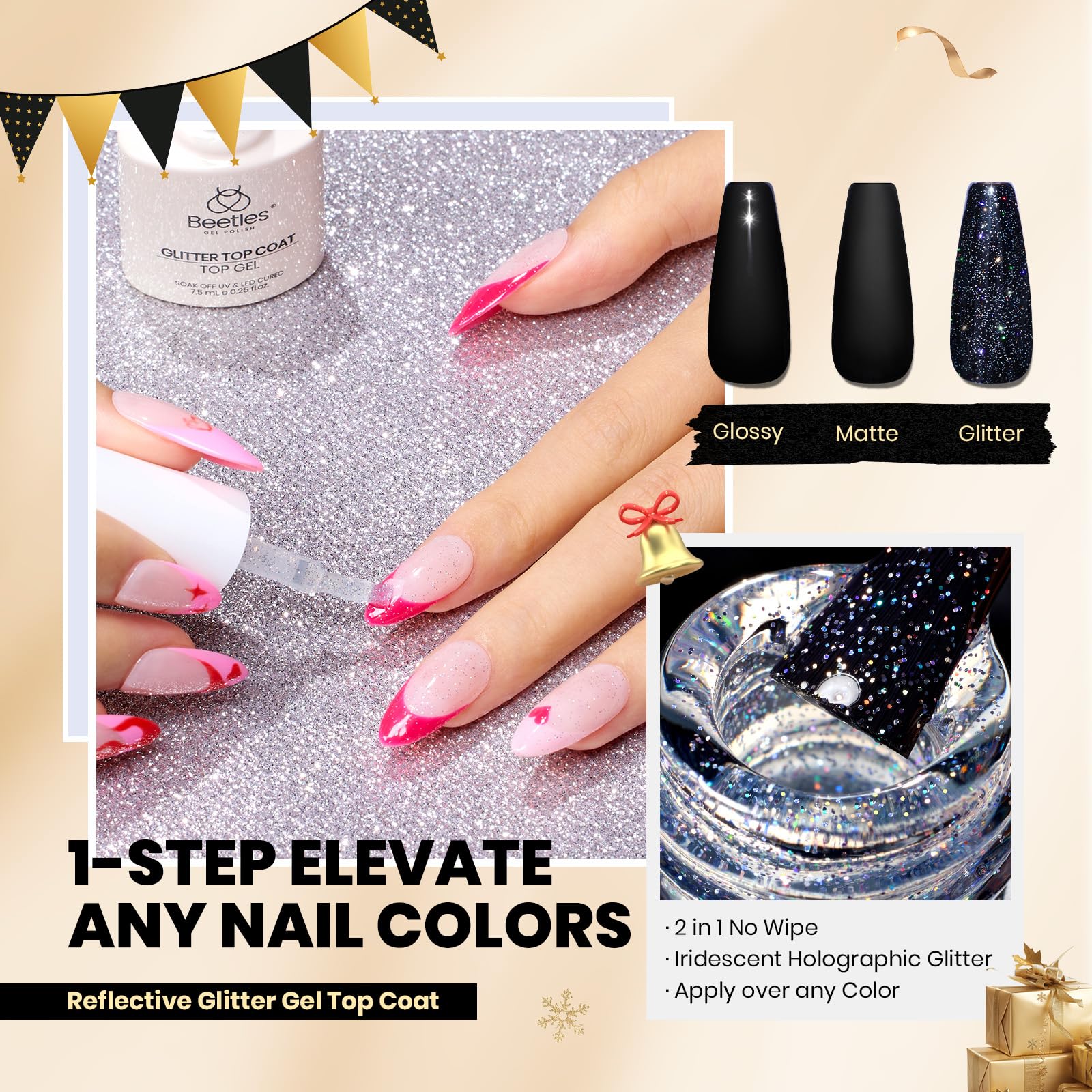 Beetles nail buffer helps smooth surfaces before color application.