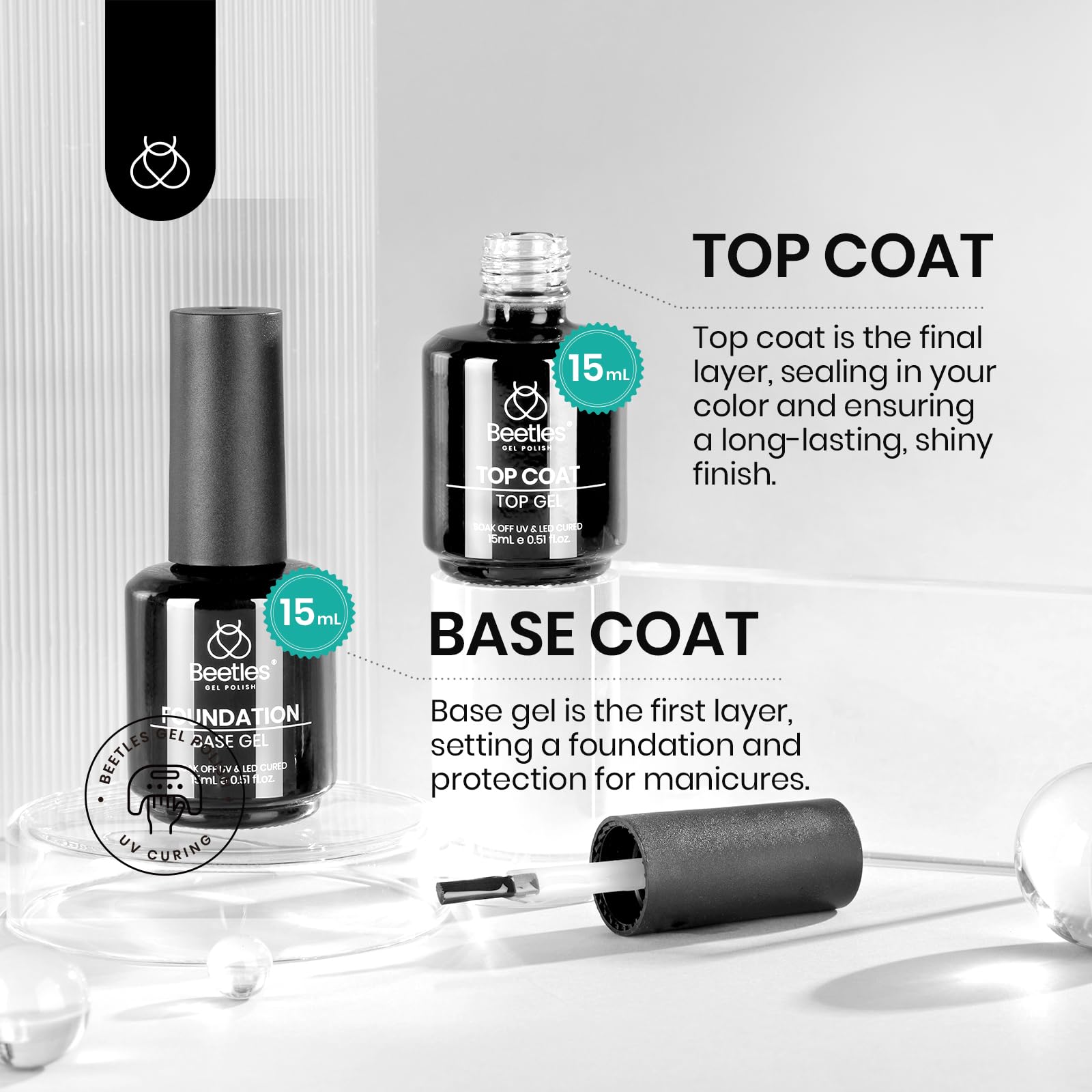 Beetles Nail Dehydrator 20ml prepares nails for optimal adhesion and longevity