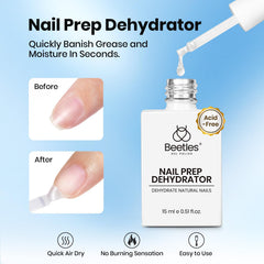 Beetles nail dehydrator and primer set application enhances bonding for gel and acrylic nails