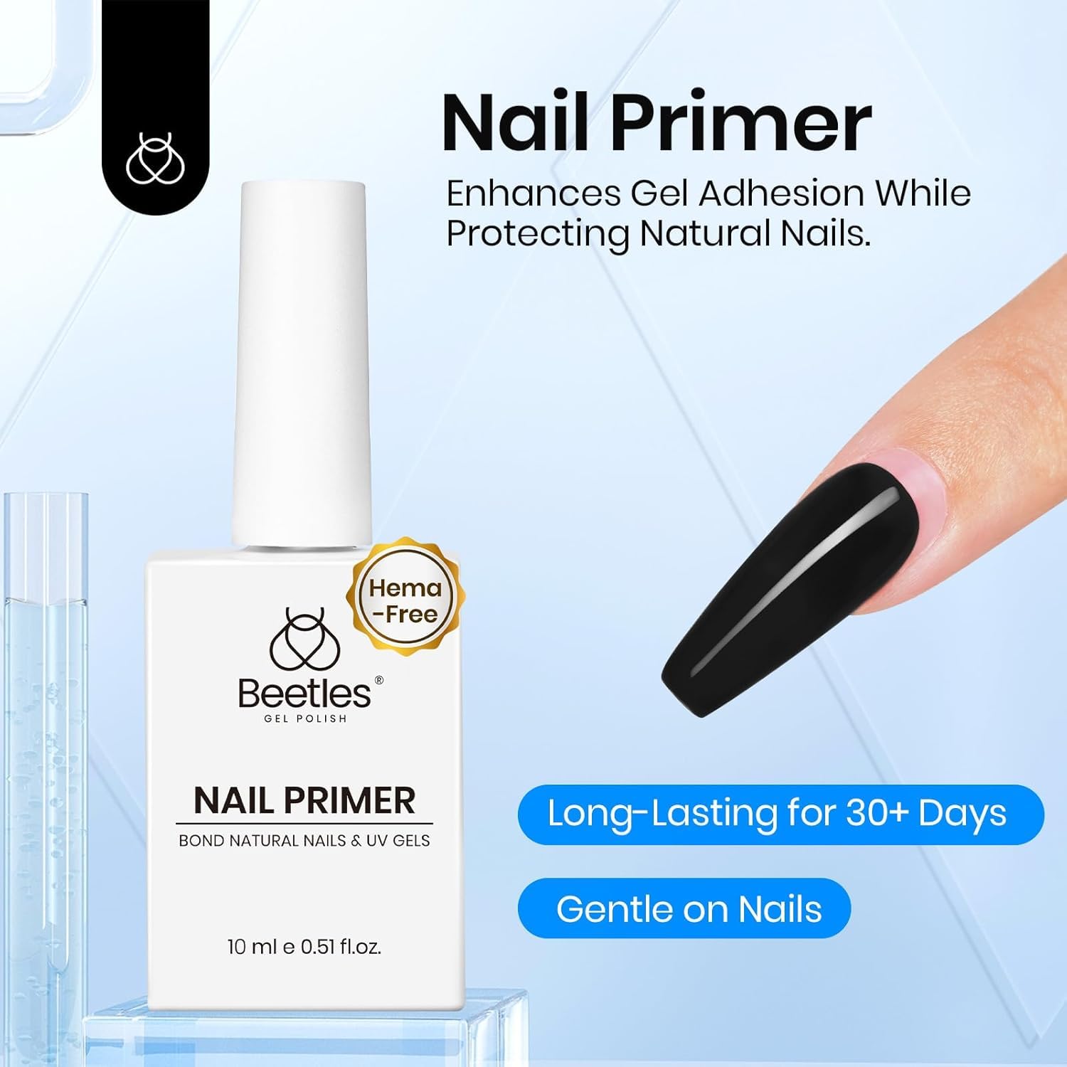Beetles Nail Dehydrator Primer Set removes oils for better adhesion