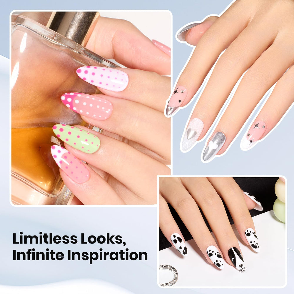 Beetles Nail Dotting Pen 4-in-1 soft silicone tip enables smooth blending.
