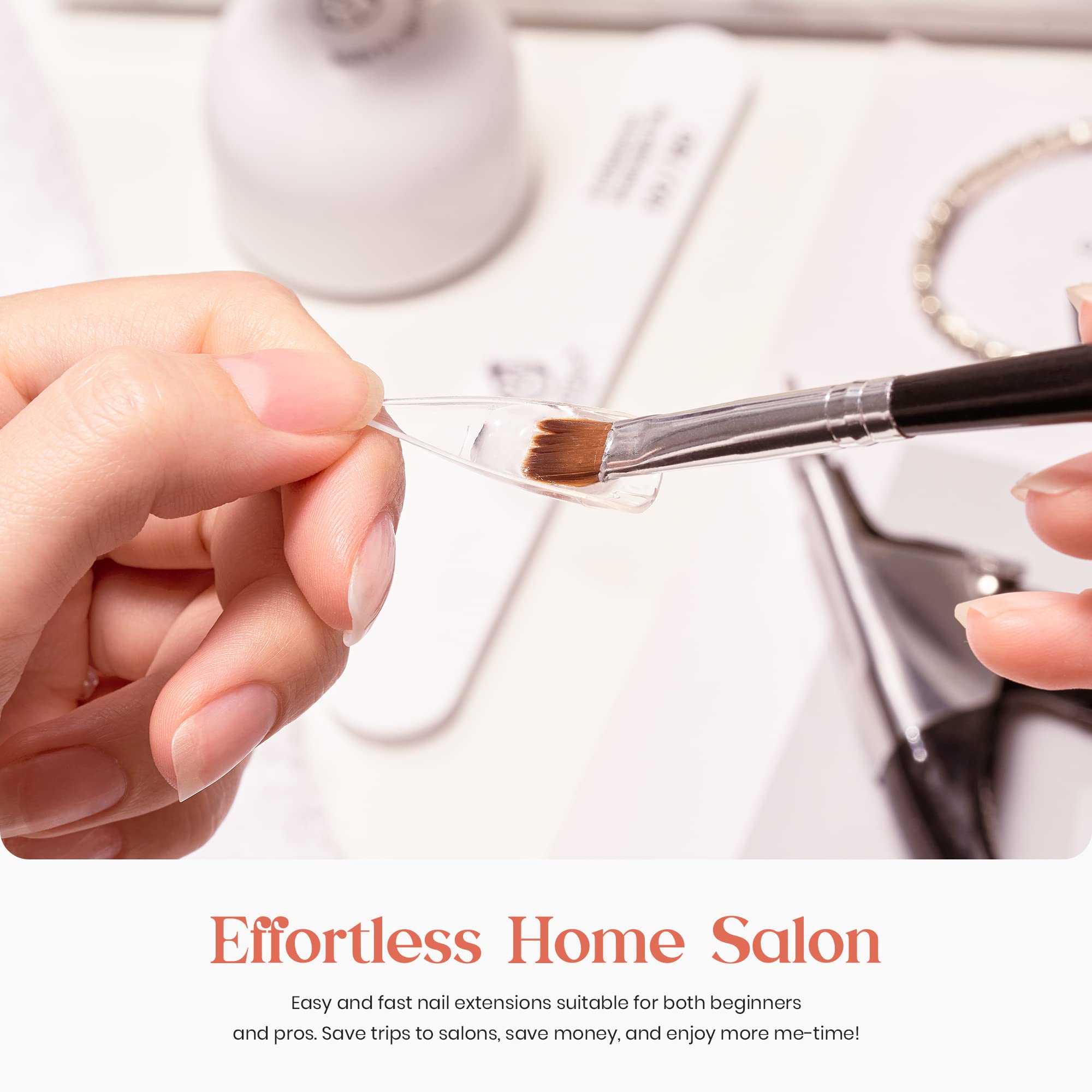 Beetles Nail Extension Gel cures quickly under LED light.