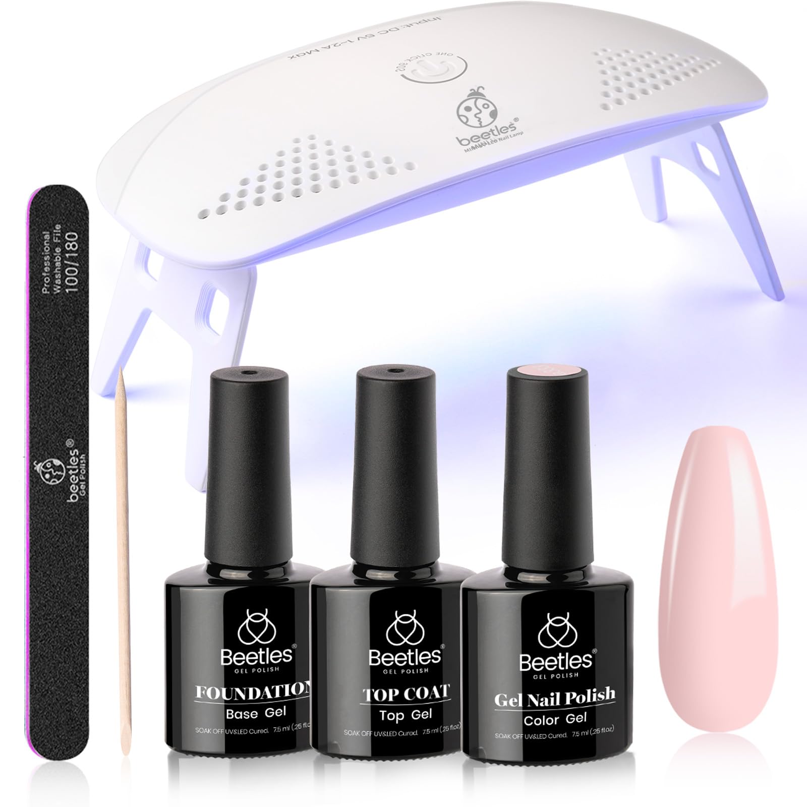 Beetles included nail file for precise shaping and prep