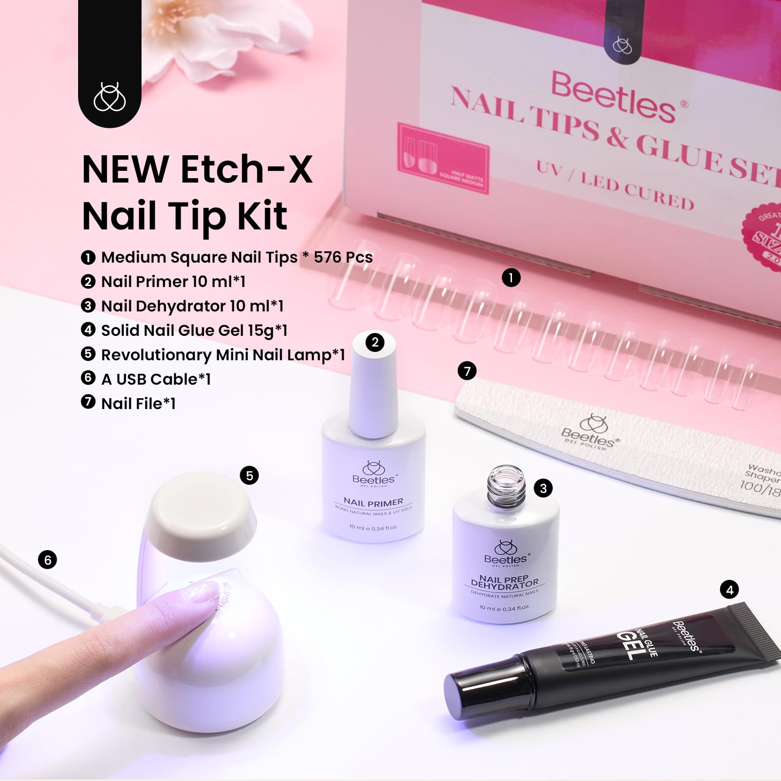 Beetles Nail File shapes nails for a salon finish
