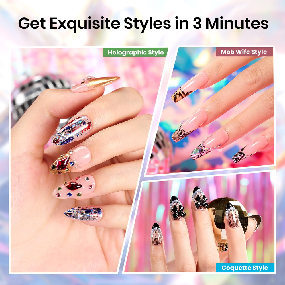 Beetles Nail Foil Art Kit leopard pattern foil for chic party nails.