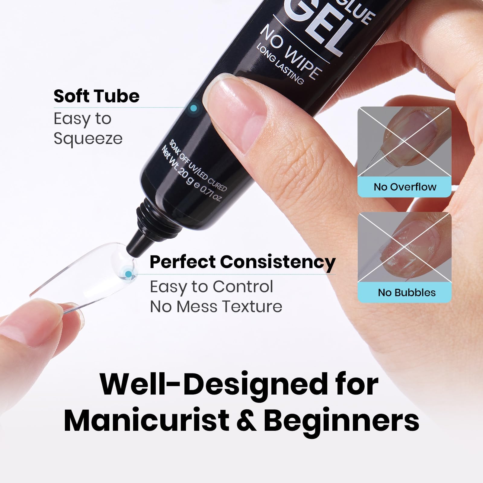 Beetles Nail Glue Gel 3D sculpting base for creative nail art