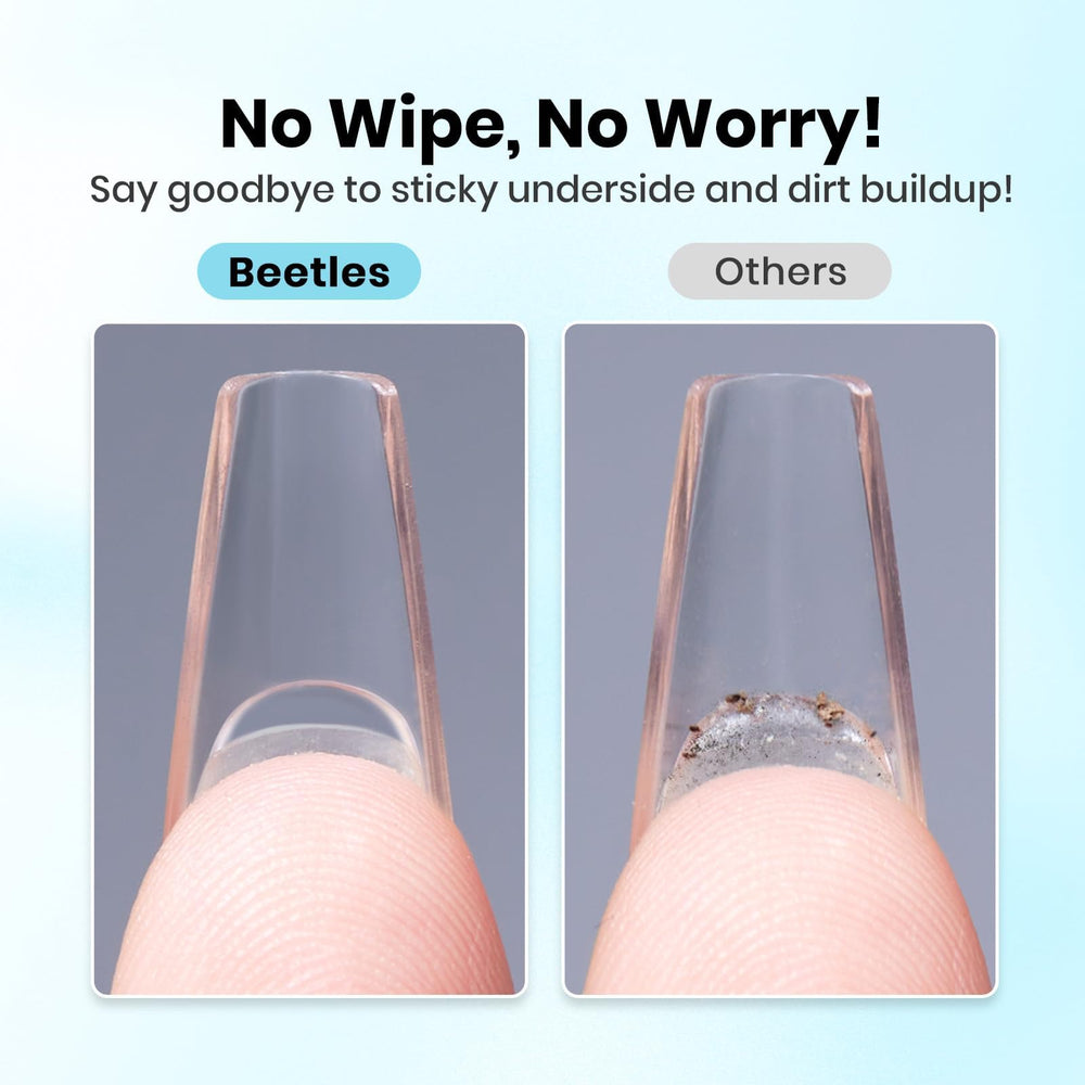 Beetles Nail Glue Gel no-wipe finish delivering clean results during application