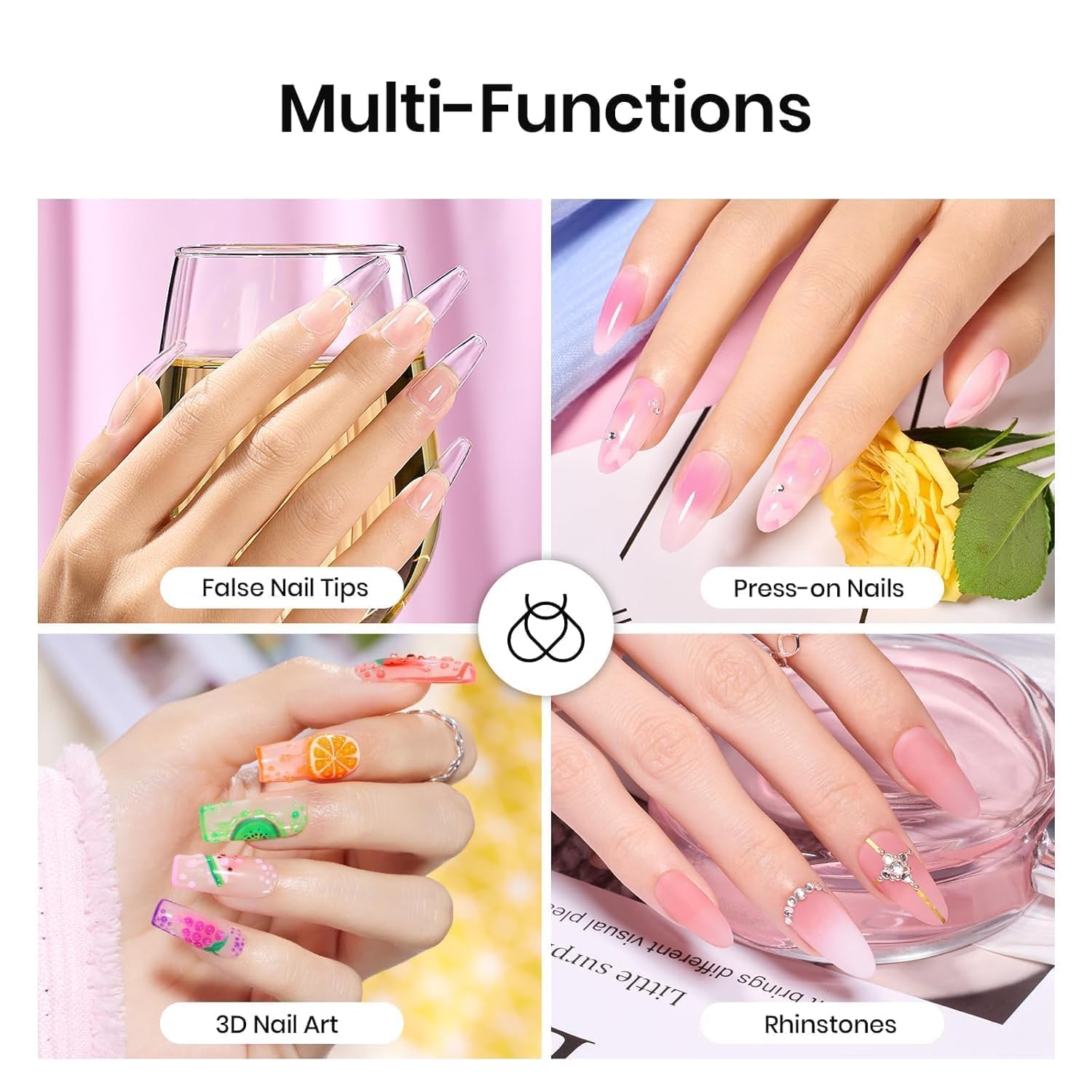 Beetles nail glue remover bottle shown for easy removal of nail tips