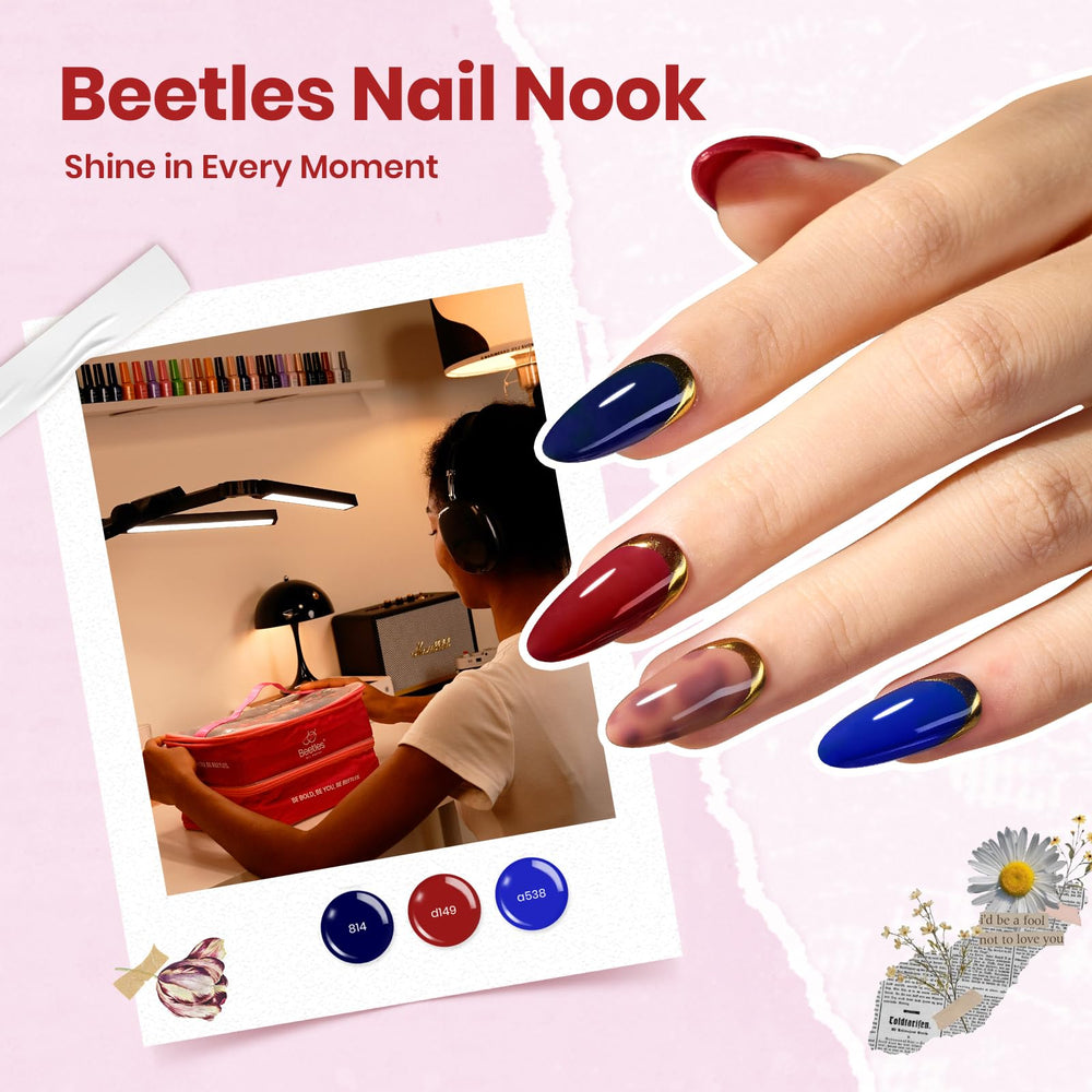 Beetles Nail Nook base coat provides durable adhesion for lasting wear.