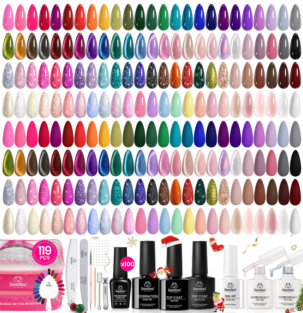Beetles Nail Nook collection shows 100 colors for versatile nail art.