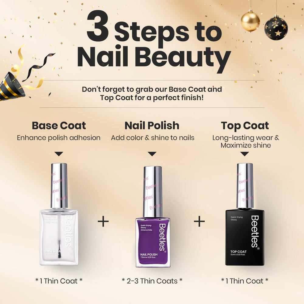 Beetles application steps guiding smooth and even layering.