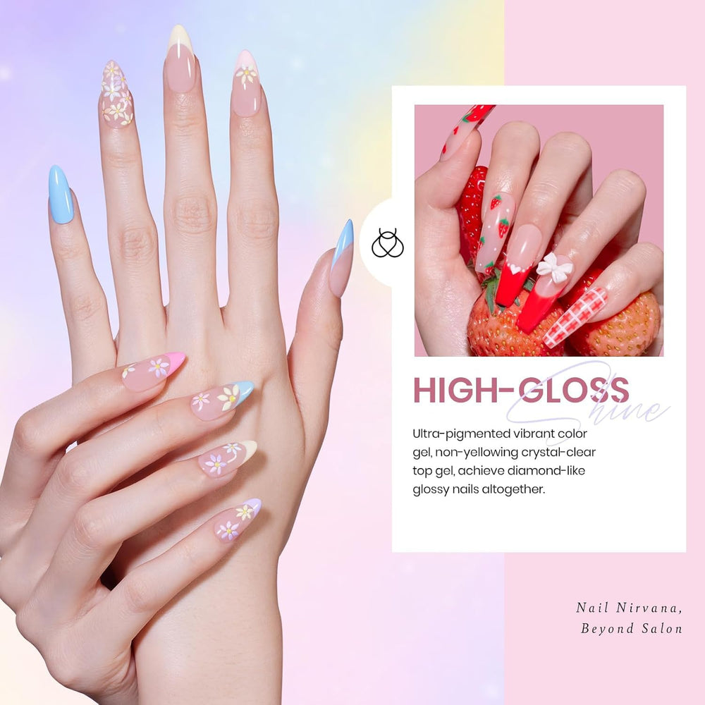 Beetles color palette swatch featuring pastel to neon shades for versatile looks.