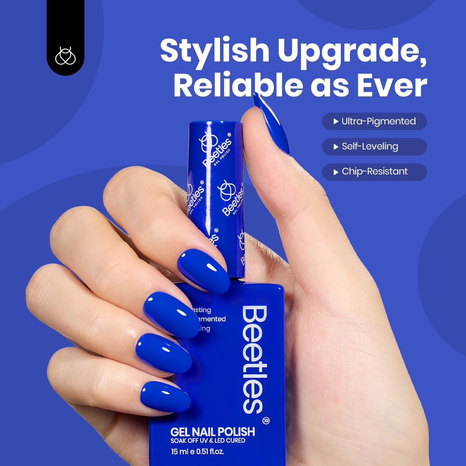 Beetles nail polish gloss close-up conveys premium luster and salon look