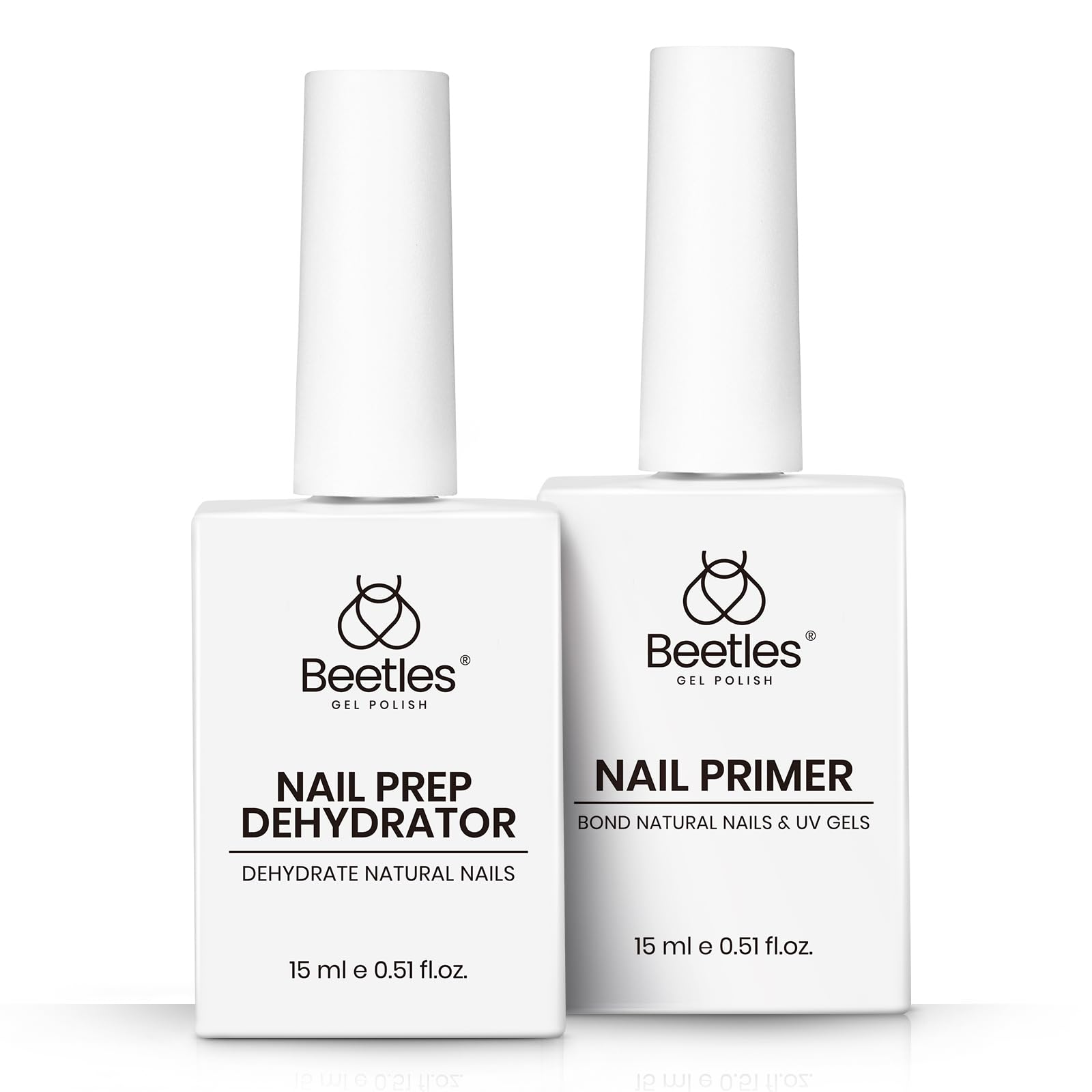Beetles Nail Prep duo on nail surface implies ready-to-use routine