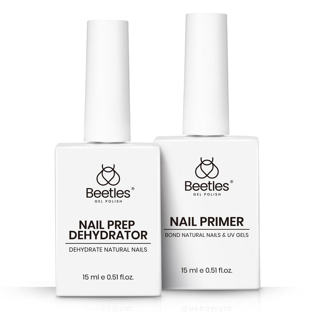 Beetles Nail Prep duo on nail surface implies ready-to-use routine