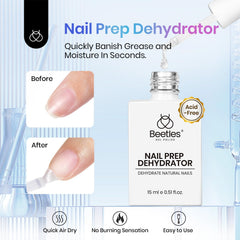 Beetles Nail Primer bottle closeup demonstrates precise gel application prep
