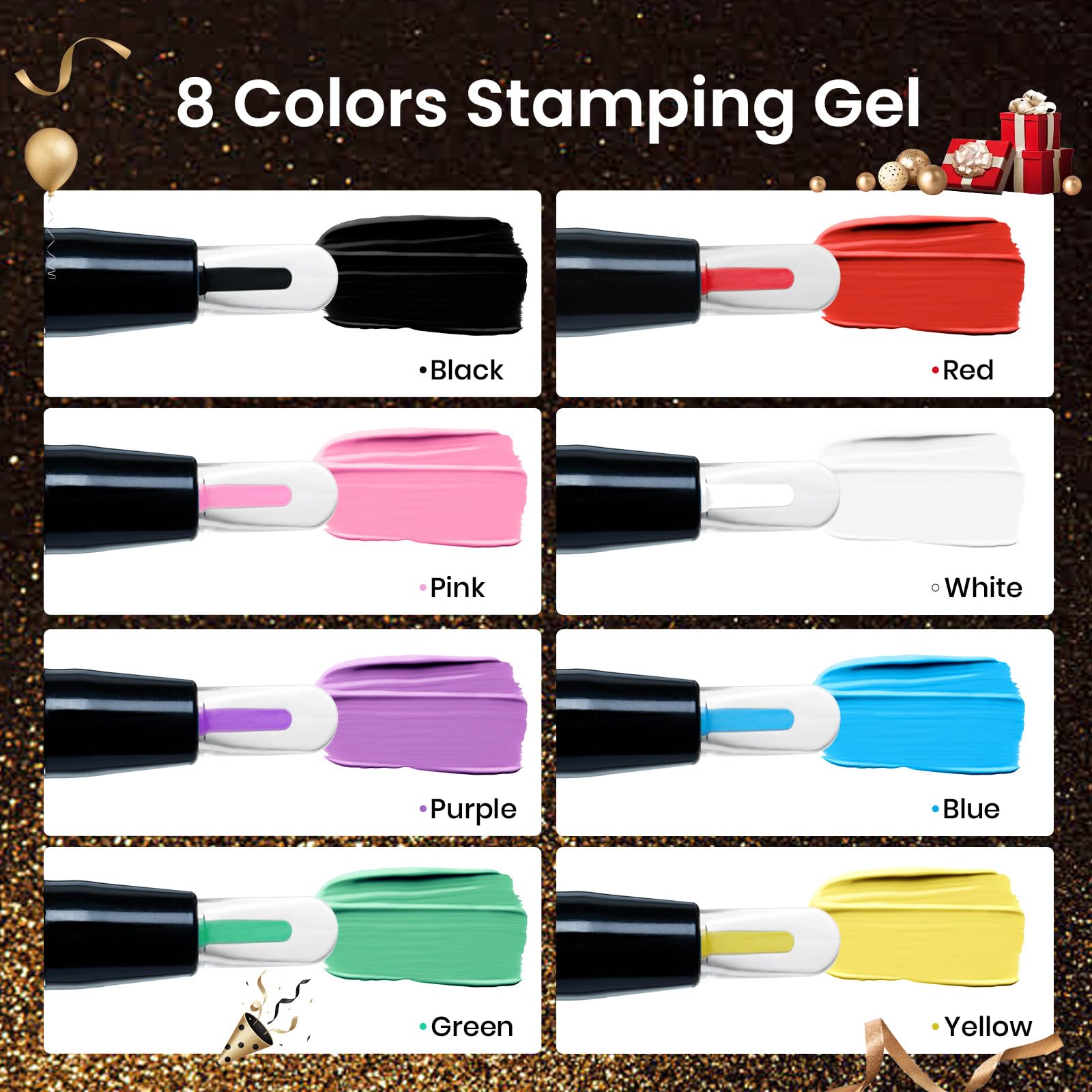 Beetles Nail Stamp Gel silicone stamper provides soft, precise transfers on nails.
