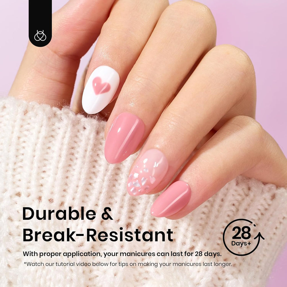 Beetles Nail Tips 3-minute extension in action for quick nail set