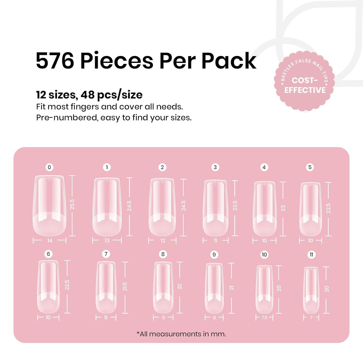 Beetles Nail Tips half-matte finish close-up highlights premium sheen and natural look.