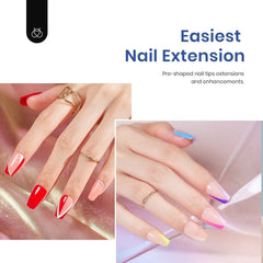 Beetles nail tips in various sizes for a snug fit.