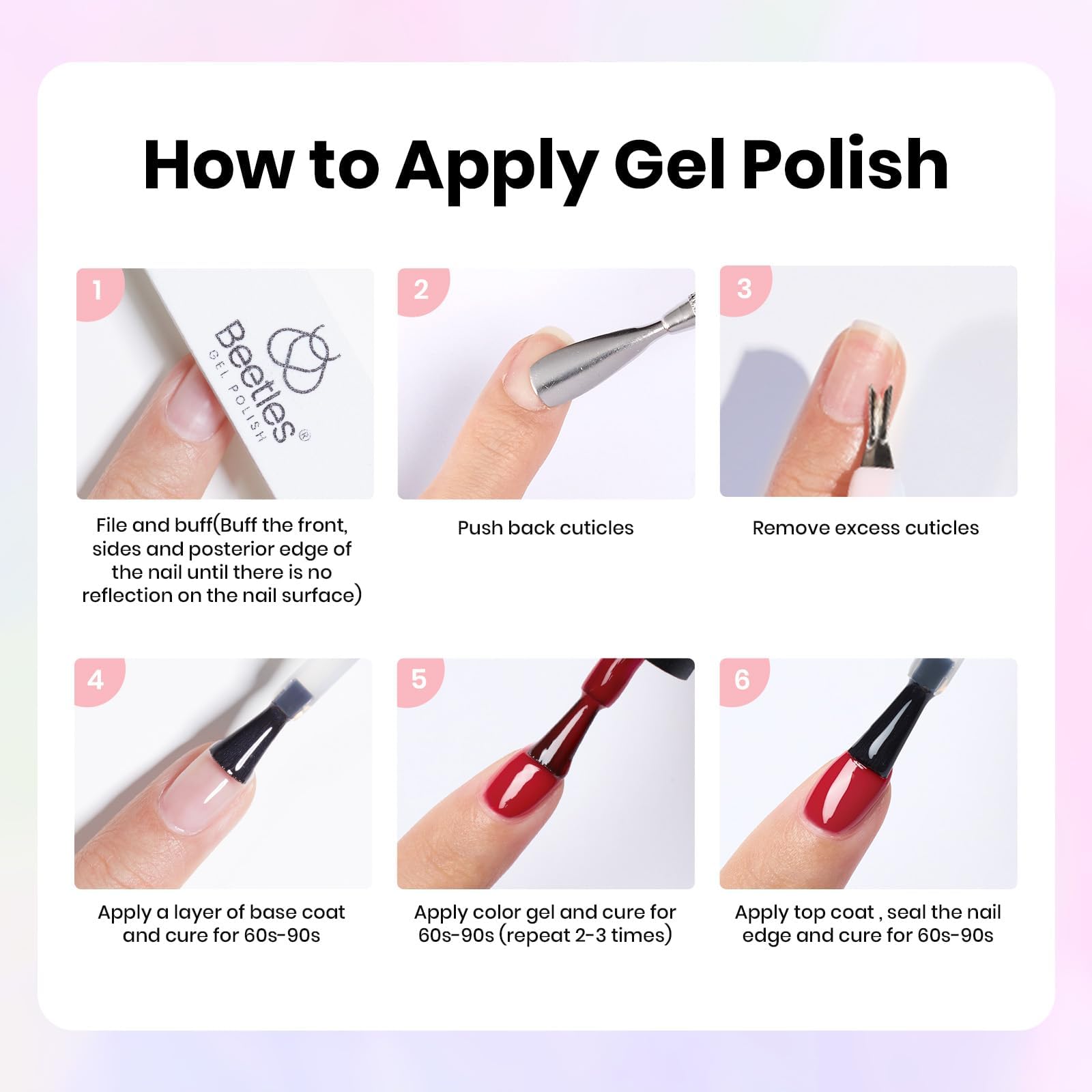 Beetles Nail Tools Set supports prep, polish, and removal tasks.