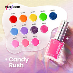 Beetles Neon Nail Polish collection swatches show bold, festive colors.