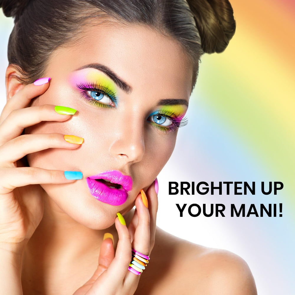 Beetles Neon nails after cure showcase long-lasting shine and natural appearance.