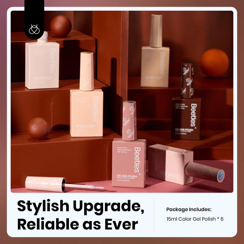 Beetles Neutral Gel Nail Polish Set gift-ready packaging suits travel and special occasions.