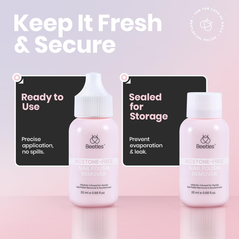 Beetles Non Acetone Nail Polish Remover nourishes cuticles during polish removal