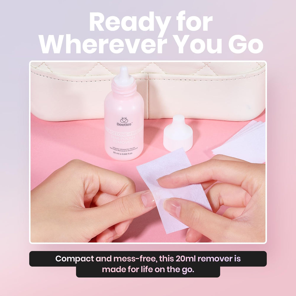 Beetles Non Acetone Nail Polish Remover removes polish while protecting natural nails