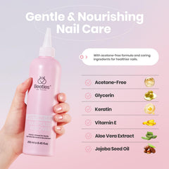 Beetles Non-Acetone Remover dispenser nozzle enables precise, mess-free application.