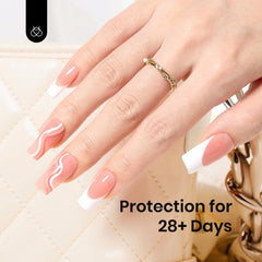 Beetles Nude Color Base Gel brush-on application close-up for faster DIY manicures